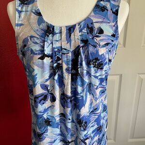 Jones Studio Blue Floral Women's Top